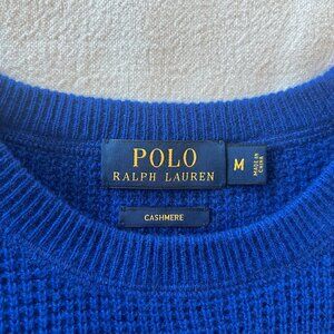 Polo Ralph Lauren - 100% Cashmere Sweater - Royal Blue - Men's Medium